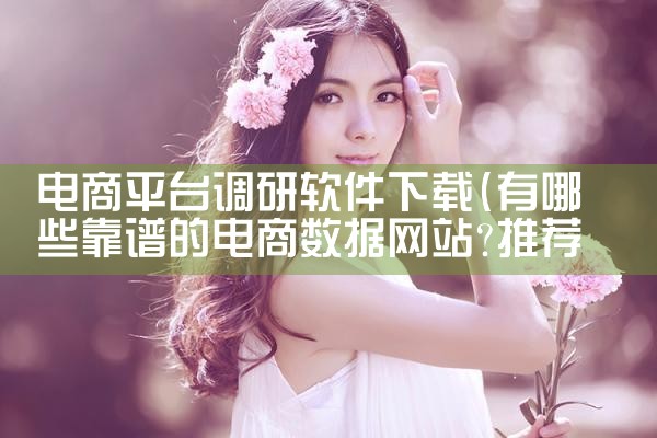 电商平台调研软件下载